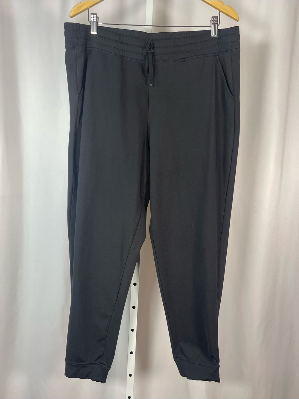 32 Degrees Heat XL Fleece Black Drawstring Jogger Pants Outdoor Solid Sweats